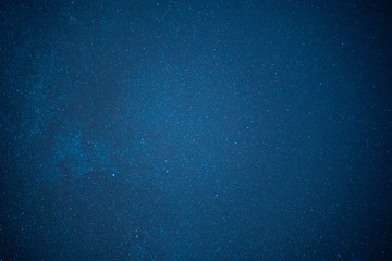 The night sky with a blue tint