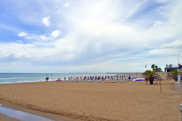 veduta di alcuni angoli delle spiagge di Grottammare, Marche, Itelia