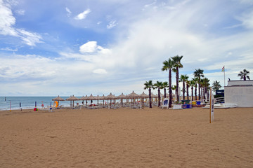 veduta di alcuni angoli delle spiagge di Grottammare, Marche, Itelia