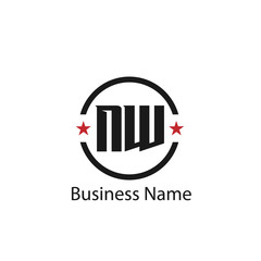 Initial Letter NW Logo Template Design