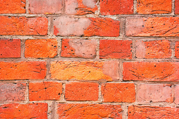 Orange and red brick wall