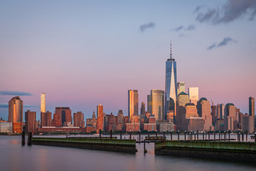 Obraz premium View to Manhattan Skyline from New Jersey, USA