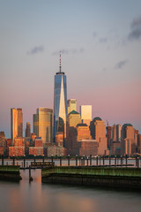 View to Manhattan Skyline from New Jersey, USA