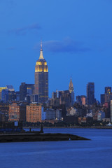 View to Manhattan Skyline from New Jersey, USA