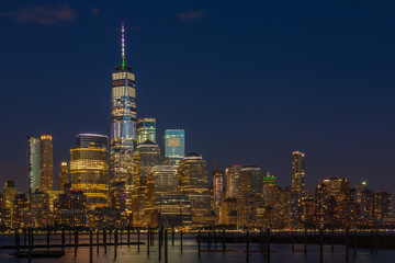 Fototapeta na wymiar View to Manhattan Skyline from New Jersey, USA