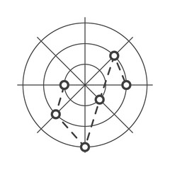 Radar icon. Vector on white background