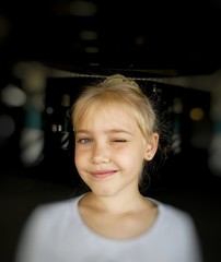 The girl with the squint.