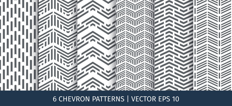Set of chevron patterns. Vector