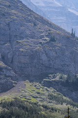 Closeup of a mountain in Banff National Park