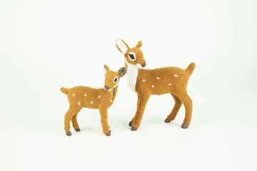 Deer and Fawn Felted Animal Figurines