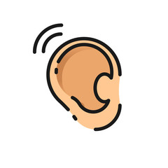 Deaf line vector icon. International Deaf Day.