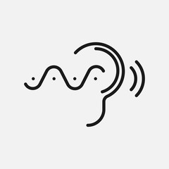 Deaf line vector icon. International Deaf Day.