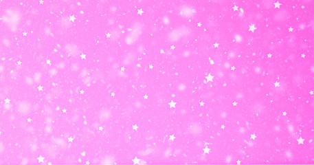 abstract snowy pink starry sky