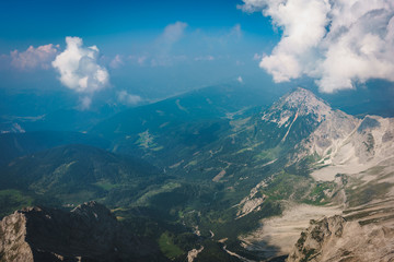 Bergpanorama vom Dachstein auf 3000 Metern