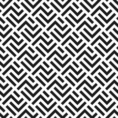 Black and white geometric seamless pattern. Vector background