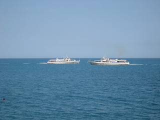 yacht in the sea