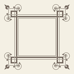 Vector vintage square frame