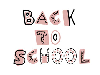 back to school hand drawn vector poster