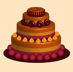 greedy and beautiful multi-layered cake