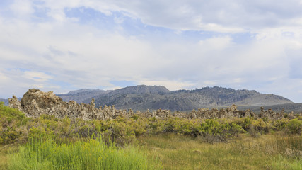 Tofu, Mono Lake with blue sky