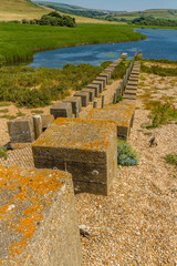 WWII Anti Invasion defences, The Chesil Beach.