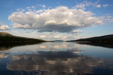 Wolkenspiegelung auf dem See