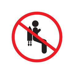 No jetpack zone sign vector design illustration.