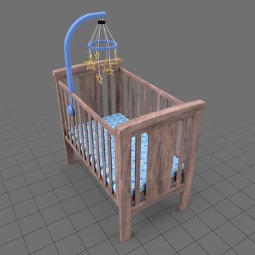 Crib with mobile