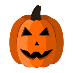halloween pumpkin. orange color. vector design illustration.