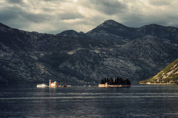 Our Lady of the Rocks Church in Perast in Bay of Kotor