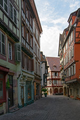In der Altstadt von Colmar, Elsass, Frankreich 