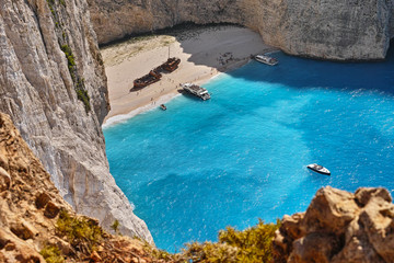 Schiffswrack-Bucht Navagio auf Zakynthos, Griechenland
