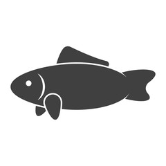 Fish icon. Isolated vector on white background.