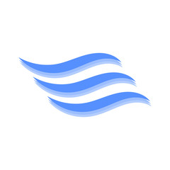 Logo of the wave. Vector illustration on white background.