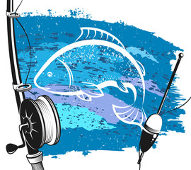 Fishing rod and float for fishing © john1179