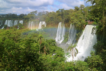 Naklejka premium Cataratas del Iguazu or Iguazu Falls at Argentinian side, UNESCO World Heritage in Puerto Iguazu, Argentina 