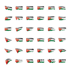 Jordan flag, vector illustration on a white background