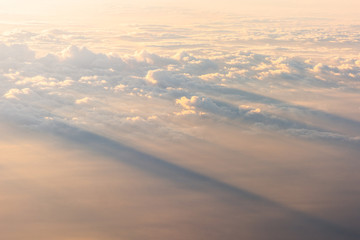 Fototapeta na wymiar Cloudy view from plane
