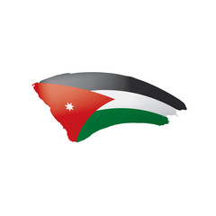 Jordan flag, vector illustration on a white background