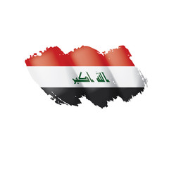 Iraqi flag, vector illustration on a white background