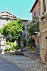 ancient village of Sermoneta, in Lazio