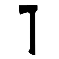Axe icon, silhouette, logo on white background