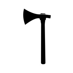 Axe icon, silhouette, logo on white background