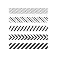 Set of stripe lines on white