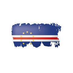 Cape Verde flag, vector illustration on a white background