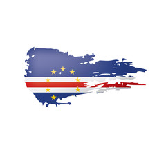 Cape Verde flag, vector illustration on a white background