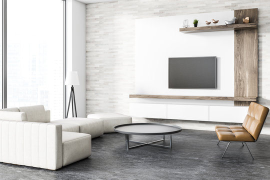 Loft Modern Living Room Corner, Tv Set