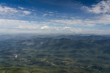 Mt. Baker and The Mountain Loop Valley from Mt. Pilchuck