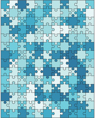 Separate pieces of colorful puzzle, vector illustration