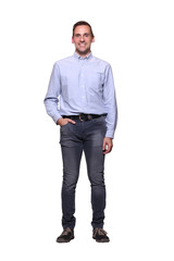 Full body caucasian man